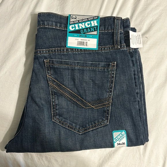 NWT Men’s Cinch Grant jeans 34x36 - Picture 2 of 3
